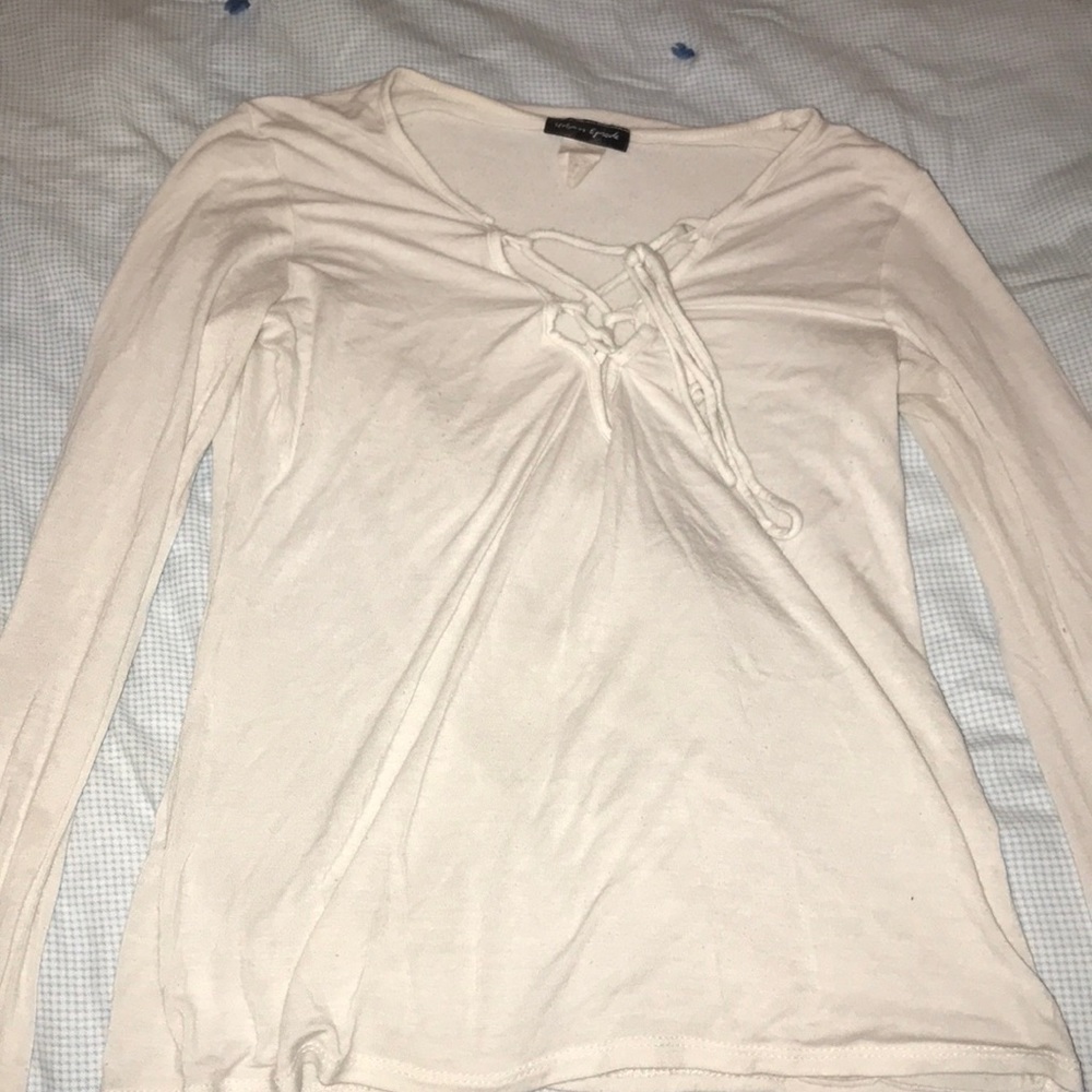 White laced shirt
